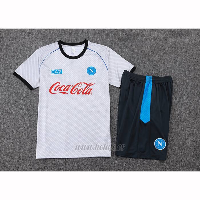 Chandal del Napoli Manga Corta 2025-2026 Blanco - Pantalon Corto